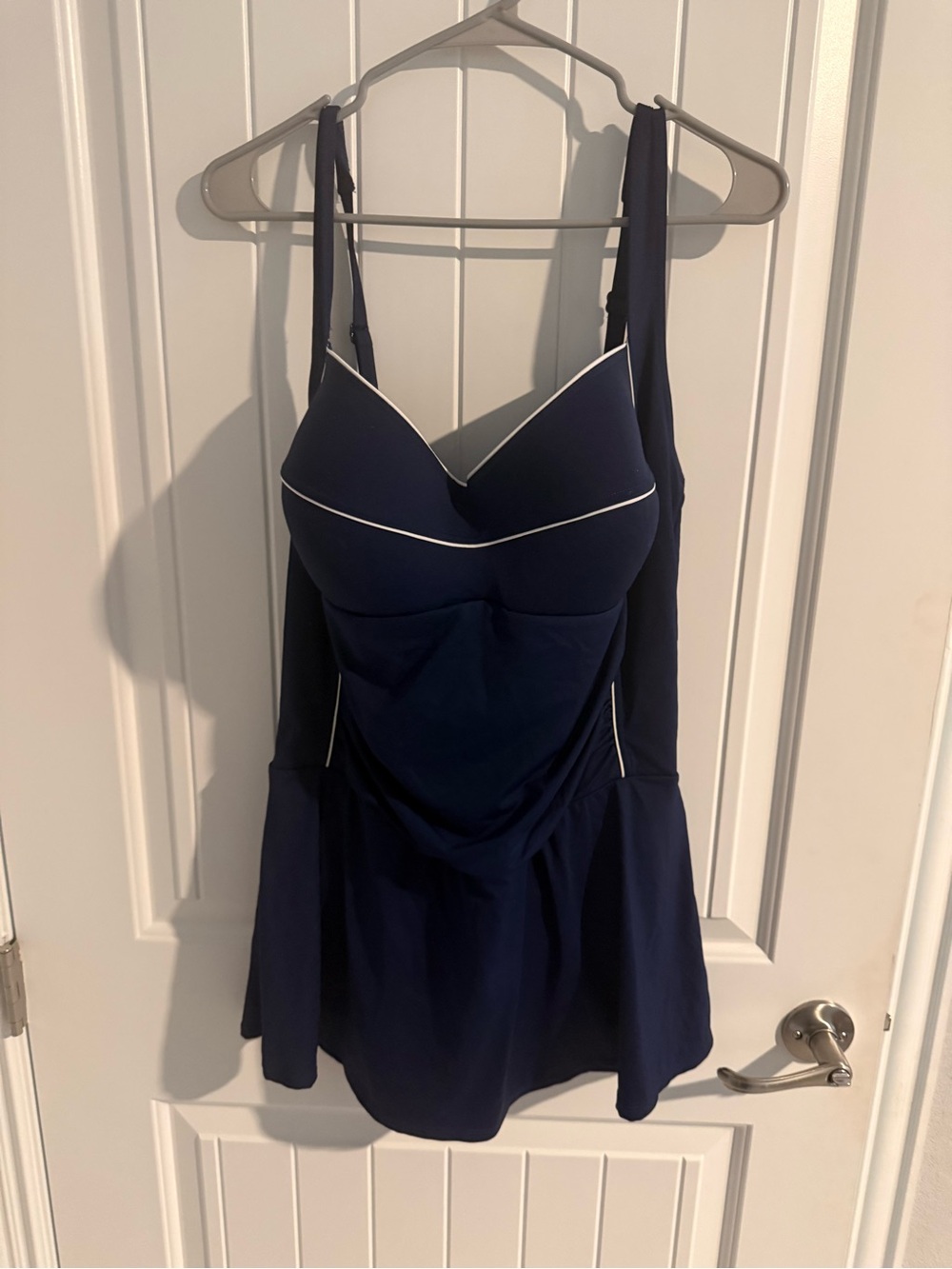 NWT Nip Tuck Swim Navy Swimdress One Piece Swimsuit US 16 Multifit Cup